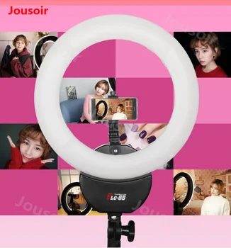 

Falconeyes 55W ring Lamp FLC-55 Indoor with 2M light stand 5600K portrait light selfie Light beauty Skin live lamp CD50 T06