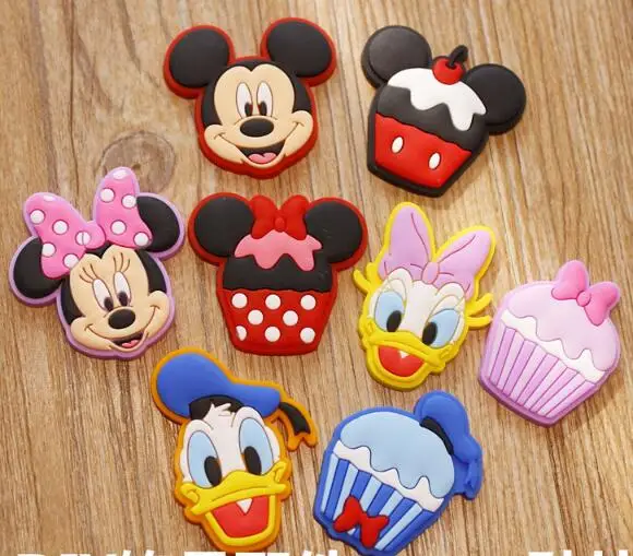 

New 50 pcs cartoon mix mickey minnie Planar PVC Embellishment Decor Flat back Decor, DIY Making A-200