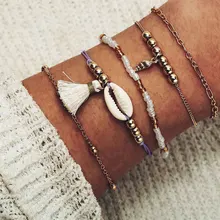 

Five Layers of Shell Bracelet Natural Shell Gold Cowrie Women Best Friend Cowry Seashell Beaded Bracelet Bohemian Jewelry
