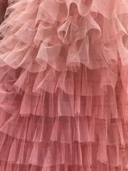 

3d flower african french lace fabric PWD18112808 embroidery african tulle lace fabric