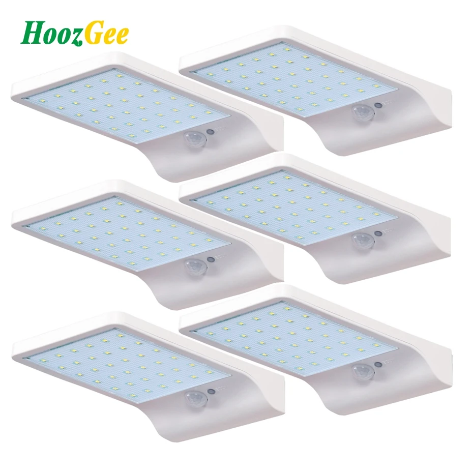 

HoozGee Solar Street Light Outdoor Garden 36 LED PIR Motion Sensor Lights Security Wall Lamp Waterproof for Home Patio Lighting