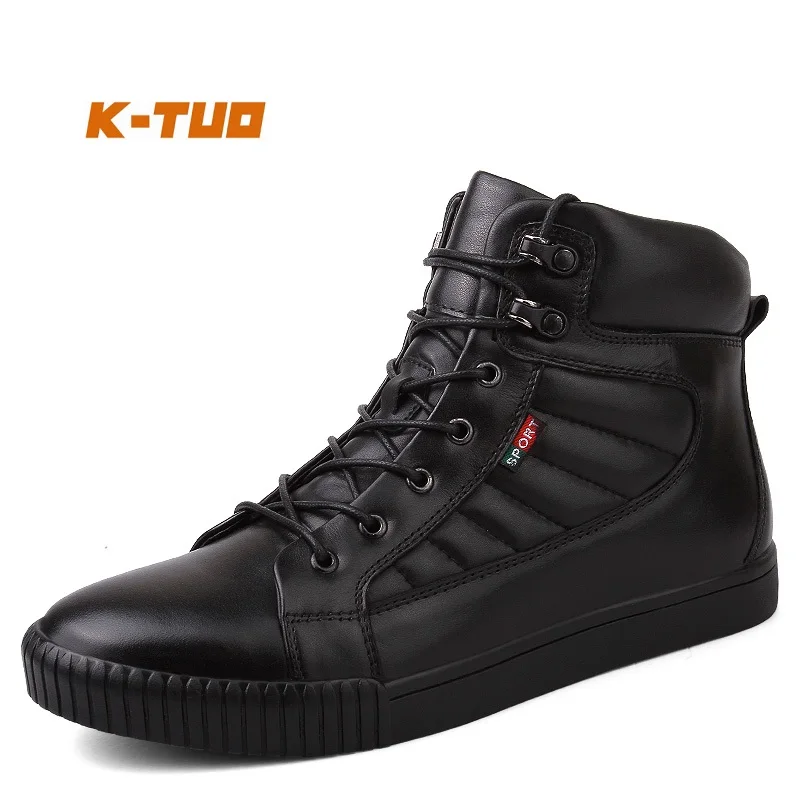 K-TUO, новая мужская зимняя обувь для скейтбординга, натуральная кожаная спортивная обувь, мужские кроссовки с высоким берцем, обувь для скейтборда, Мужская KT-201712-1