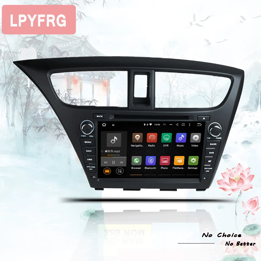 

Android 8.1 Car DVD For Civic Hatchback 2013 2014 2015 Car CD Radio FM RDS GPS Glonass Navigation Audio Video Monitor Multimedia