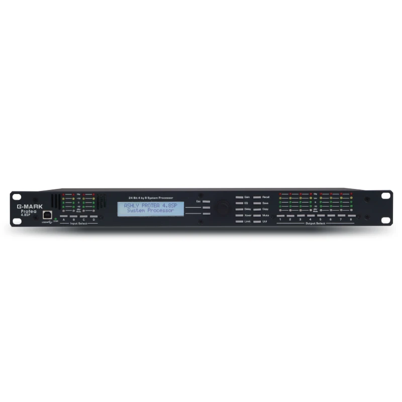 

Top Quality G-MARK Protea 4.8SP Signal Processing Audio Digital System Processor 24bit 4 in by 8 out EQ GAIN DELAY