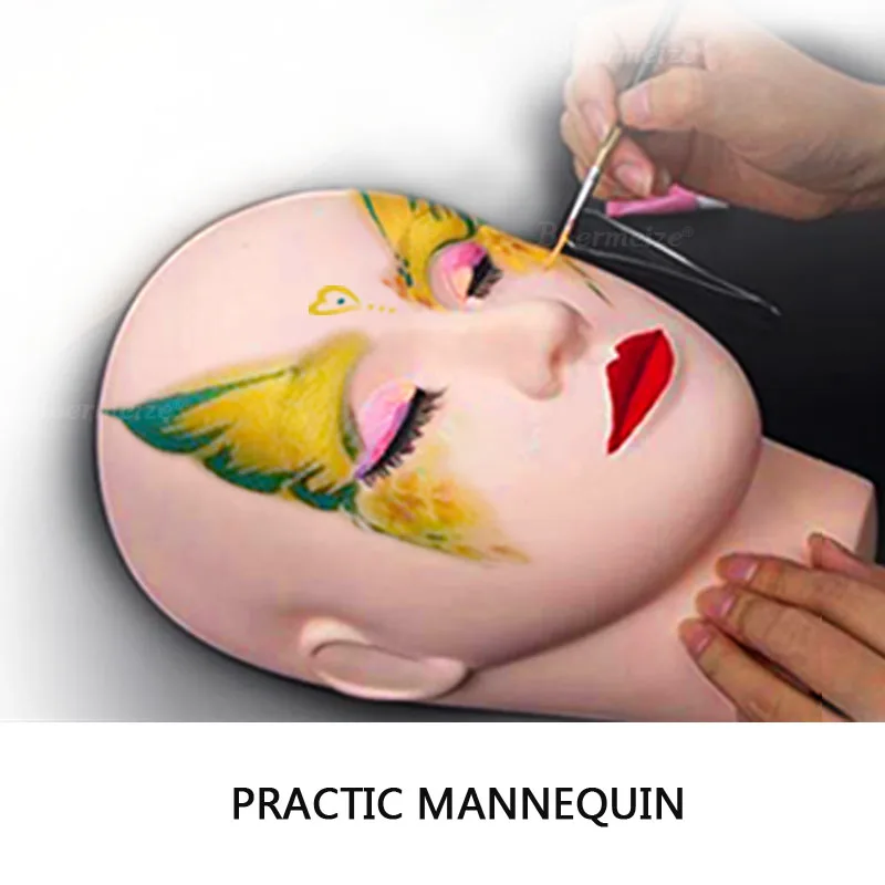 Mannequin Heads Eyelash Extensions Head Practice Closed Eyes Mannequin Head Massage Makeup Eyelash Extension Practice Model