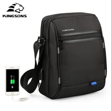 Kingsons, новинка, зарядка через usb, сумка для планшета, компьютера, сумка через плечо, мужская сумка через плечо для ноутбука, сумка через плечо, водонепроницаемая, 10,1 дюймов