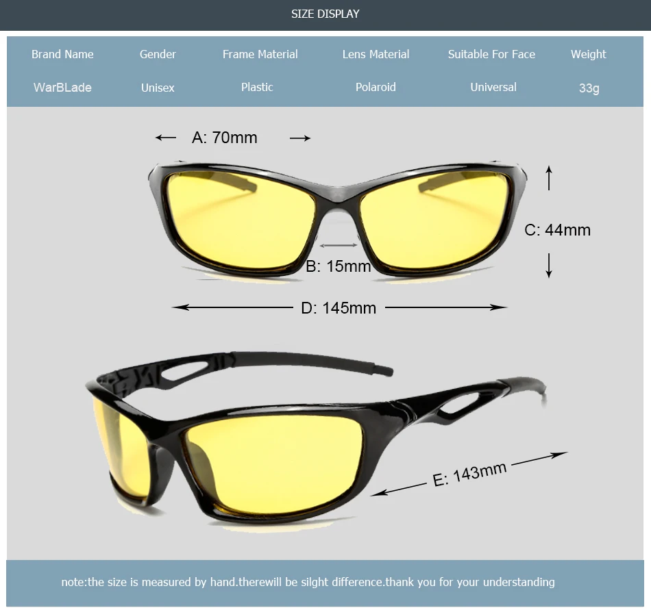 WarBLade, новинка, желтые линзы, ночное видение, очки для вождения, мужские, поляризационные, для вождения, солнцезащитные очки, Полароид, очки, уменьшают блики