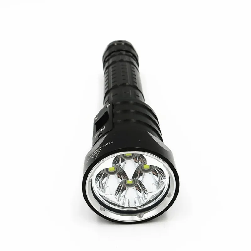 

Tinhofire 4L2 Yellow / White LED Diving Flashlight 4x CREE XM-L2 Underwater 18650 26650 Battery Torch Waterproof 100m Light
