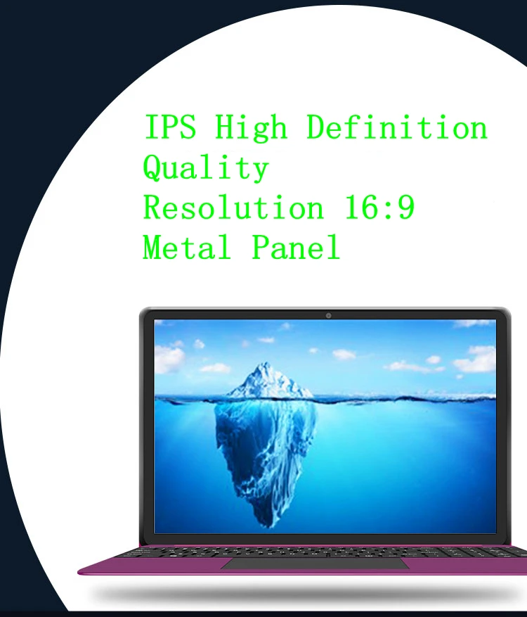 

2019 New Laptop 15.6inch N3450 Metal case Windows 10 Free Language OS LED light Notebook 6G 240GB Office Gaming Laptop Camera