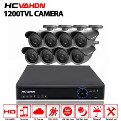 8CH SONY IMX323 CCTV системы 1MP 720 P товары теле и видеонаблюдения DVR комплект 8xIP66 водостойкий 1200TVL безопасности камера м 30 м ночного видения