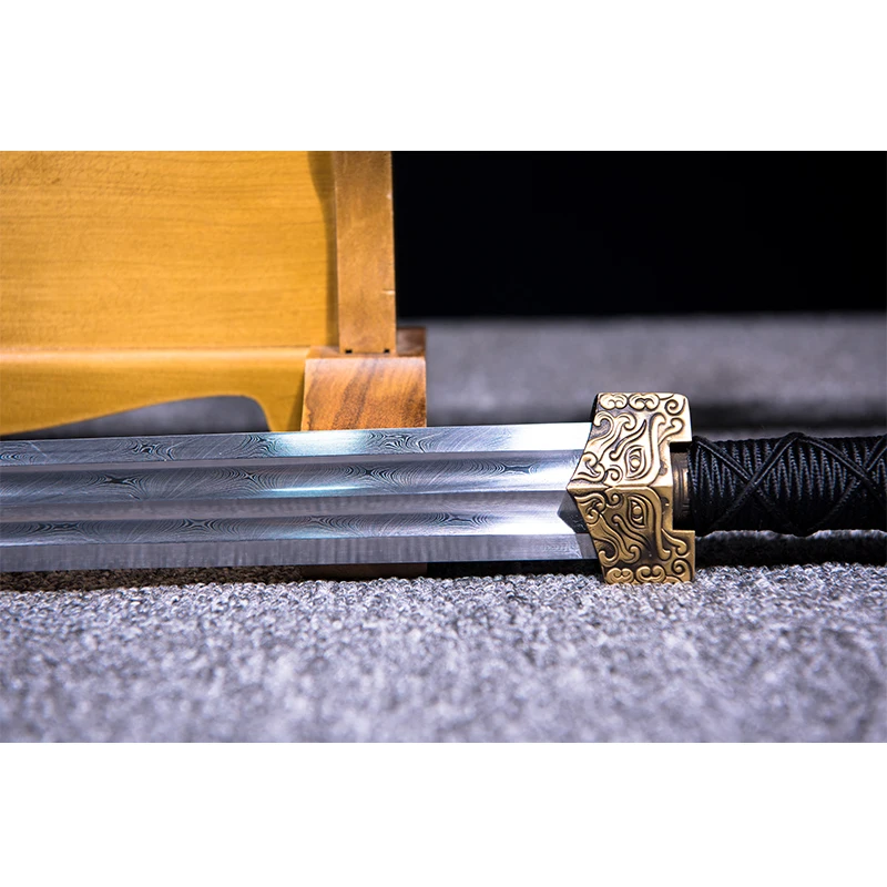 High quality Handmade Fold steel Classic design Ebony sheath Copper fittings Chinese sword very sharp collection