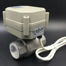 Высокое качество металла Шестерни SS304 3/4 ''моторизованный клапан TF20-S2-A 2 Way DN20 электрическии клапан с DC9V-35V 3/7 провода для отопления воды