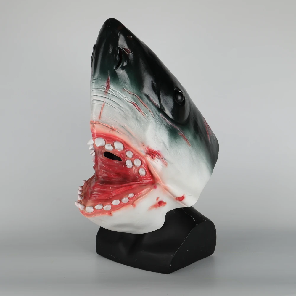 Latex Animal Mask Carnival Costume Accessory Novelty Halloween Party Head Mask Shark Fancy Dress Party Ocean Fish Cosplay Mask (4)