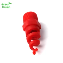 1-100 шт 1 дюйм пластиковая спиральная насадка с наружной резьбой красная распылительная спринклерная насадка для орошения сада спиральная спринклерная насадка