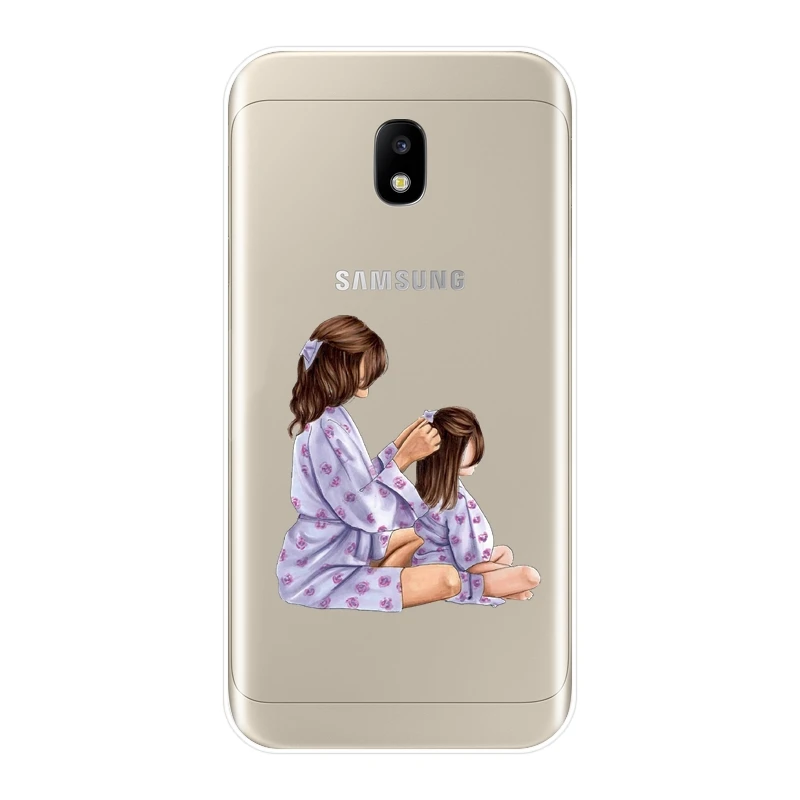 Силиконовый чехол для телефона Samsung Galaxy J3 J5 J7 2015 2016 2017 мамы и дочки J2 Prime J4 J6 J8 Plus