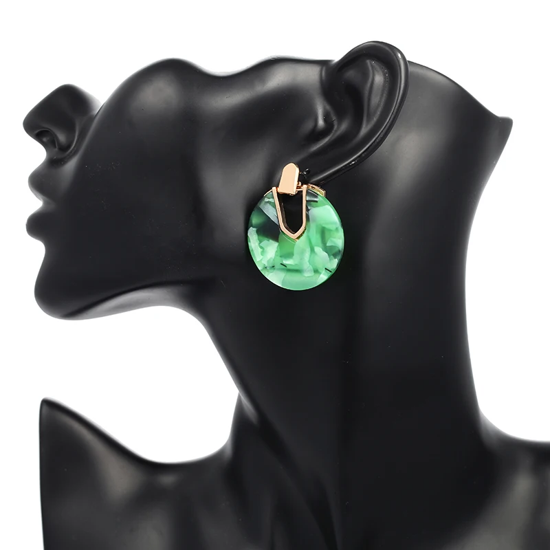 

2019 New Korean Style Acetate Earrings 5 Colors Fashion Women's Acrylic Earrings Personality Elegant Pendant Earrings Jewelry
