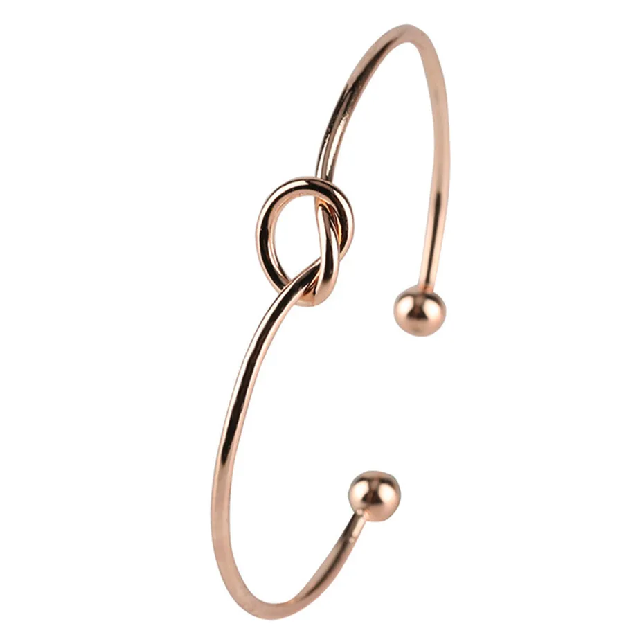 Trendy Exquisite Heart-shaped Bracelet Half Open Black RoseGold Silver Womens Fashion Jewelry Bangles  (29)