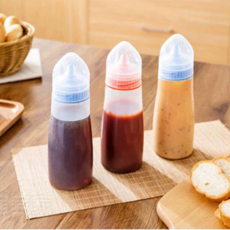 

Kitchen Plastic Squeeze Bottle Sushi Tool Condiment Mustard Dispenser Sauce Vinegar Oil Ketchup Seasoning Bottle
