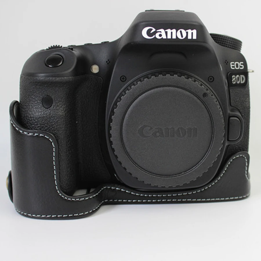 Free Shipping Factory Digital Camera Half Body Bag Case Genuine Leather