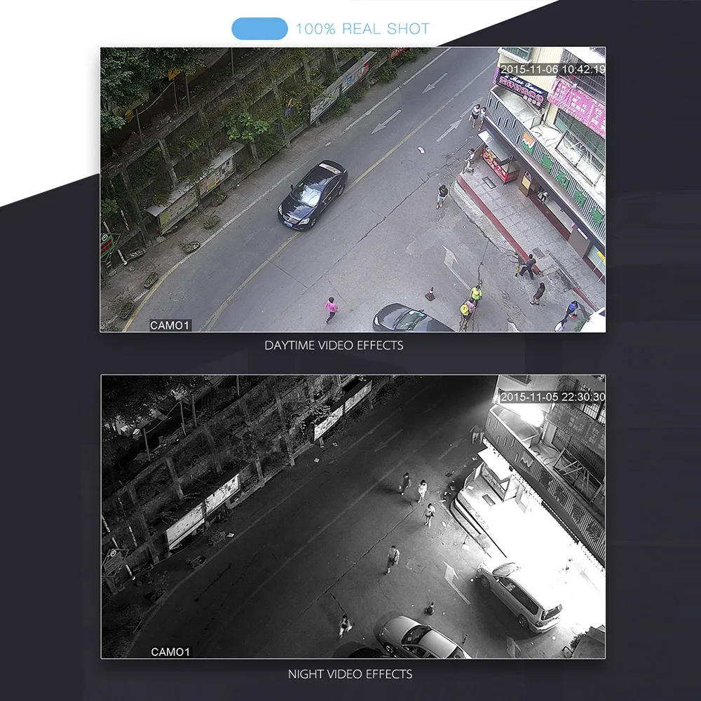 Наружная водонепроницаемая IP камера ночного видения 720 МП 2 HD 1080P цилиндрическая