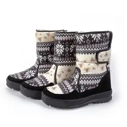Новые зимние женские уличные зимние ботинки ветрозащитные теплые ботинки с высоким голенищем Женская Двойной сноуборд обувь открытый
