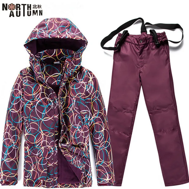 US $43.56 2019 Ski Suit For Women Skiing Jacket Fleece Warm Winter Women's Snowboard Suit Waterproof Sport Su