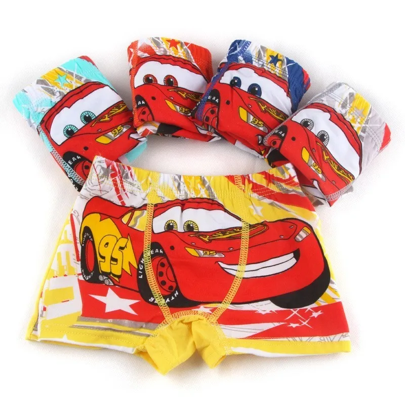 

5pcs/lot Underpants Boys Panties Infant Boxer Briefs Cotton Teenagers for 2-8 Y kid clothes kids anime underwear Cartoon car