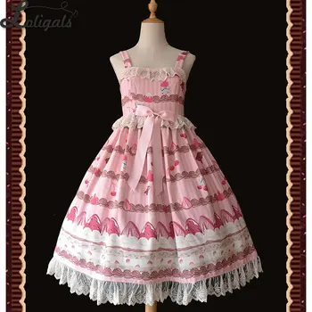 

Sweet Strawberry ~ Sweet Printed Lolita Casual Dress & Headbow by Infanta
