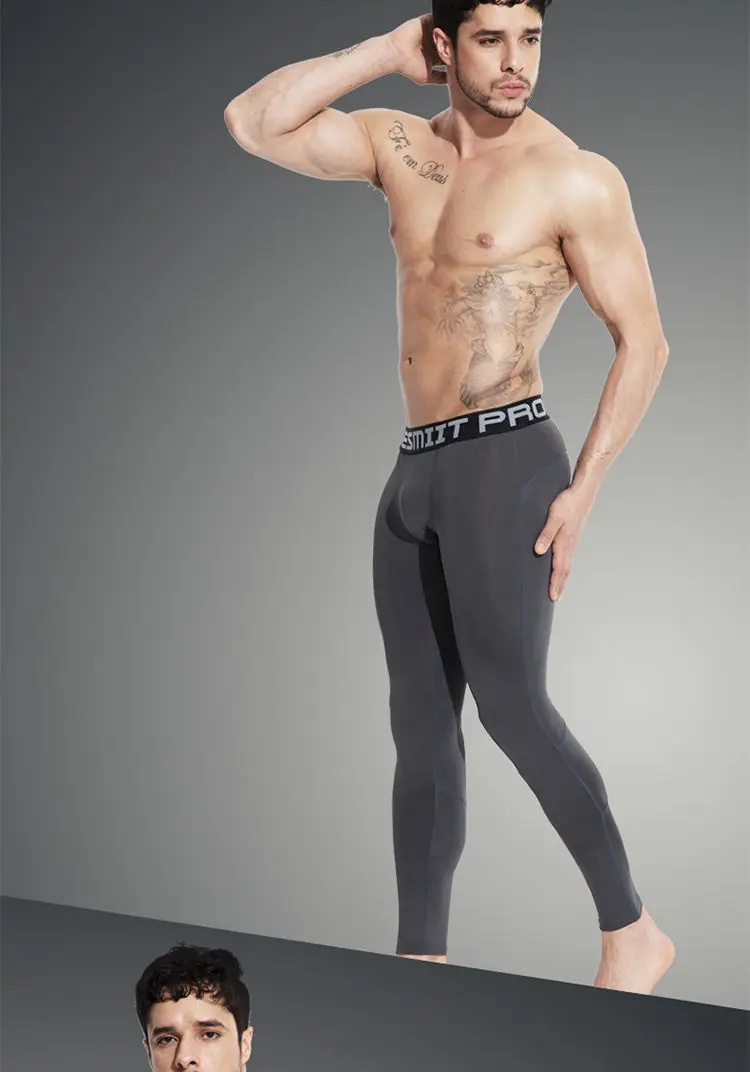 Мужские спортивные штаны для бега, мужские лосины, леггинсы для бега, фитнеса, тренировки, компрессионные длинные штаны для спортзала, hardlover,, черный цвет