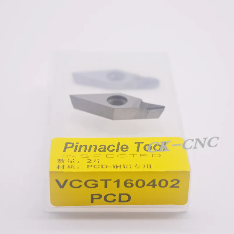 

Бесплатная доставка 2 шт VCGT160402 PCD алмазные вставки, карбидные фрезерные вставки, CNC вставки, Токарные Вставки для SVQCR/ SVUCR / SVXCR