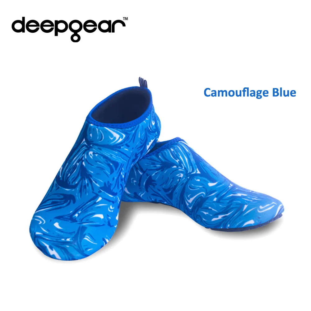 

DEEPGEAR Aqua shoe socks Anti slip sole shoe diving socks Camouflage swimming socks breathable neoprene short socks for surfing