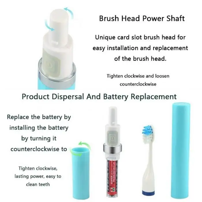 Батарея взрослых Зубная щётка электрическая автоматическая Детская щетка для очистки электрических зубная щетка для ухода за полостью рта глубокий Sonic зуб