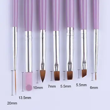 

7pcs High Quality Professional Acrylic Nail Art Pen Tips Gel UV Builder Gel Painting Dotting Liner Polish Brush Manicure Set