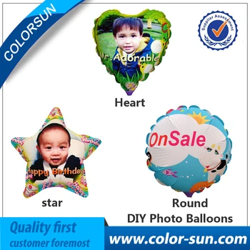 

A4 Size DIY Photo Balloons With Round/Star/Heart Shape for Diy Party Decoration Photo Balloon/ Party (18cm)