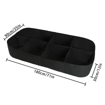 

Fabric Garden Plant Bed, 8-Hole Rectangular Planting Container Planting Bag Planter Potted Plant, Flower, Vegetable Planting B