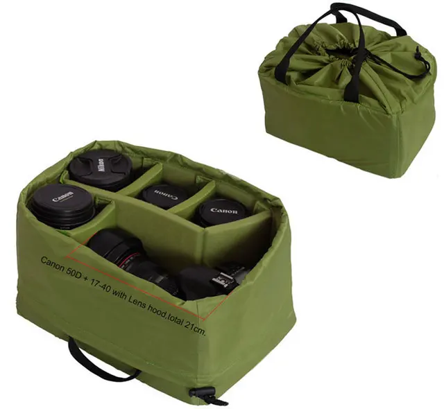 Portable DSLR Camera Inner Padded Bag DIY Insert Divider Case Cover