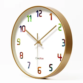 

Colorful Creative Rainbow New Quartz Metal Wall Clock Modern Fantastic Abstract Art Style Wall Clocks For Home Decor