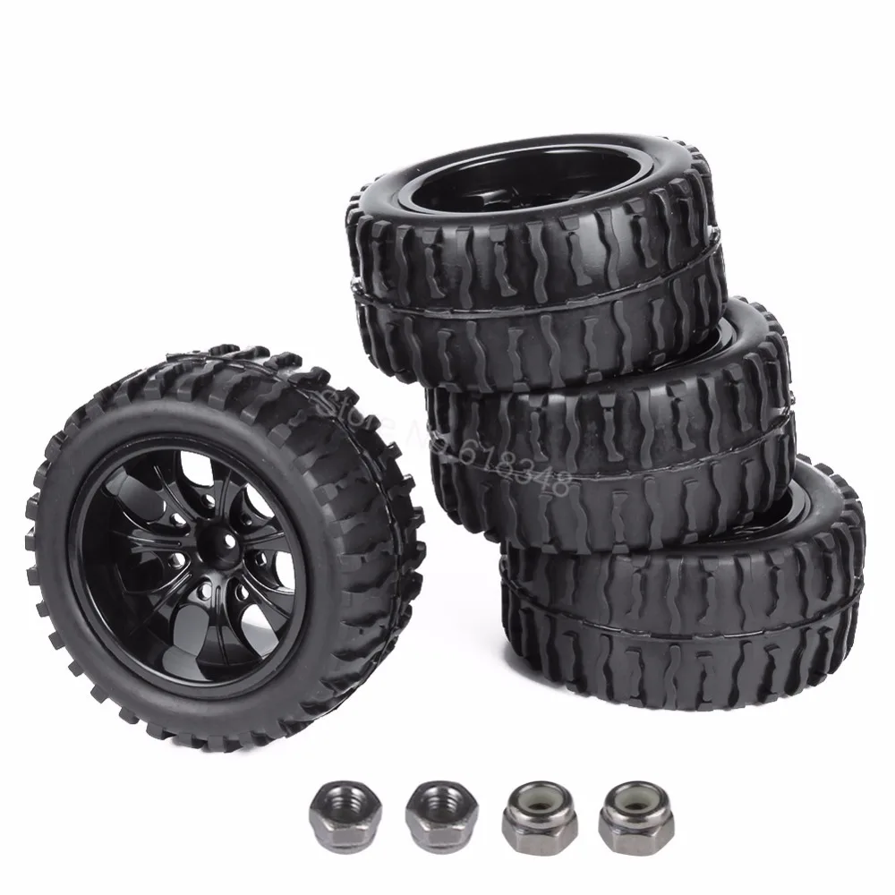 

4PCS 115mm Bigfoot Tyre & Wheel Rims Set Hex:12mm For HPI HSP Redcat Racing 1/10 Monster Truck