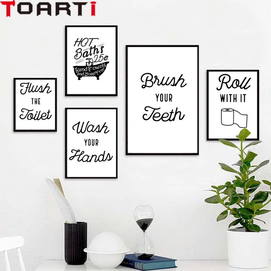 Buy Flush The Toilet Wash Hands Poster And Prints Home