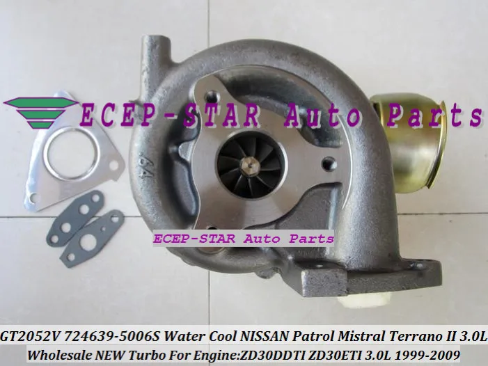 GT2052V 724639-5006S 705954-0013 Water Cooled Turbocharger for NISSAN Patrol Mistral TERRANO II ZD30DDTI ZD30ETI 3.0L TURBO (3)