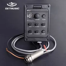 4 Band Acoustic Guitar EQ Equalizer Preamp EQ with Tuner Undersaddle Pickup High Quality Free Shipping free shipping 5pcs eq eb eq in stock