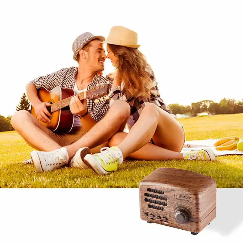 Ретро Bluetooth динамик портативный мини-динамик s Поддержка Tf карты Воспроизведение Fm радио Hands-Free для телефона ПК беспроводной динамик s