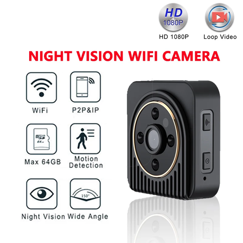 

SC Wifi IP Mini Camera Wireless HD 1080P Infrared Micro camcorders IR Night Vision Portable Recorder Magnetic Motion MINI cam