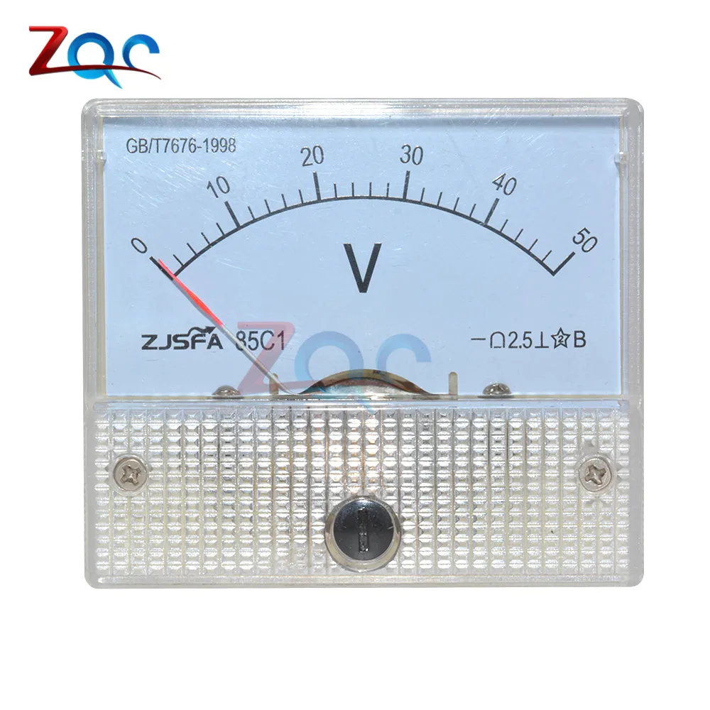 DC 50V Analog Panel Volt Voltage Meter Voltmeter Gauge 85C1 0 50V