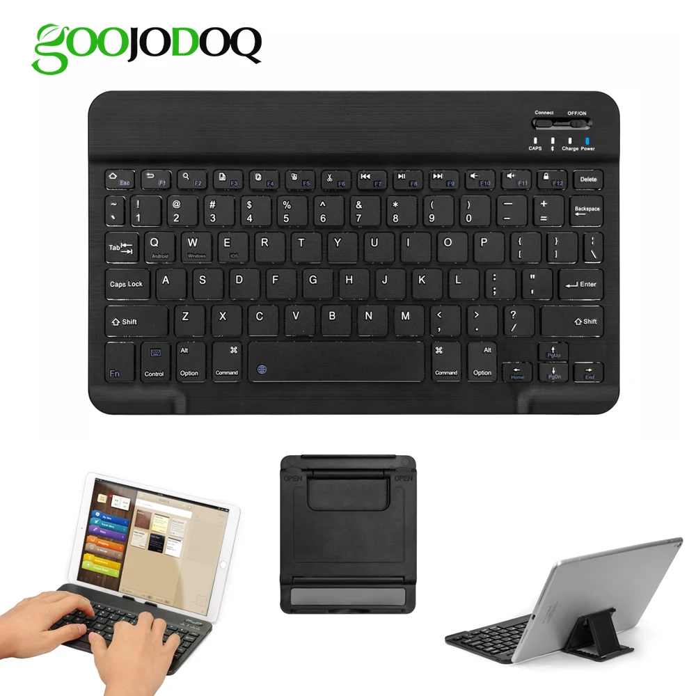 GOOJODOQ 10" Bluetooth Keyboard for iPad 2018 Pro 11 12.9 10.5 Air 2 1