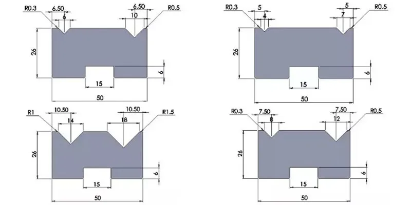 42Crmo Harsle hydraulic press brake molds standard v block bending dies China supplier