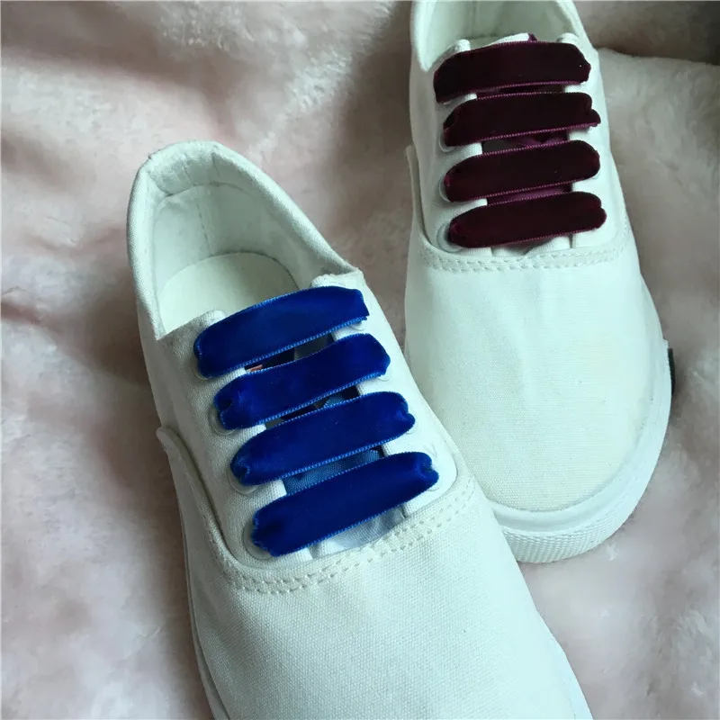 1 см ширина фантастические плоские ленточные шнурки для обуви вельветовые шнурки для женской обуви