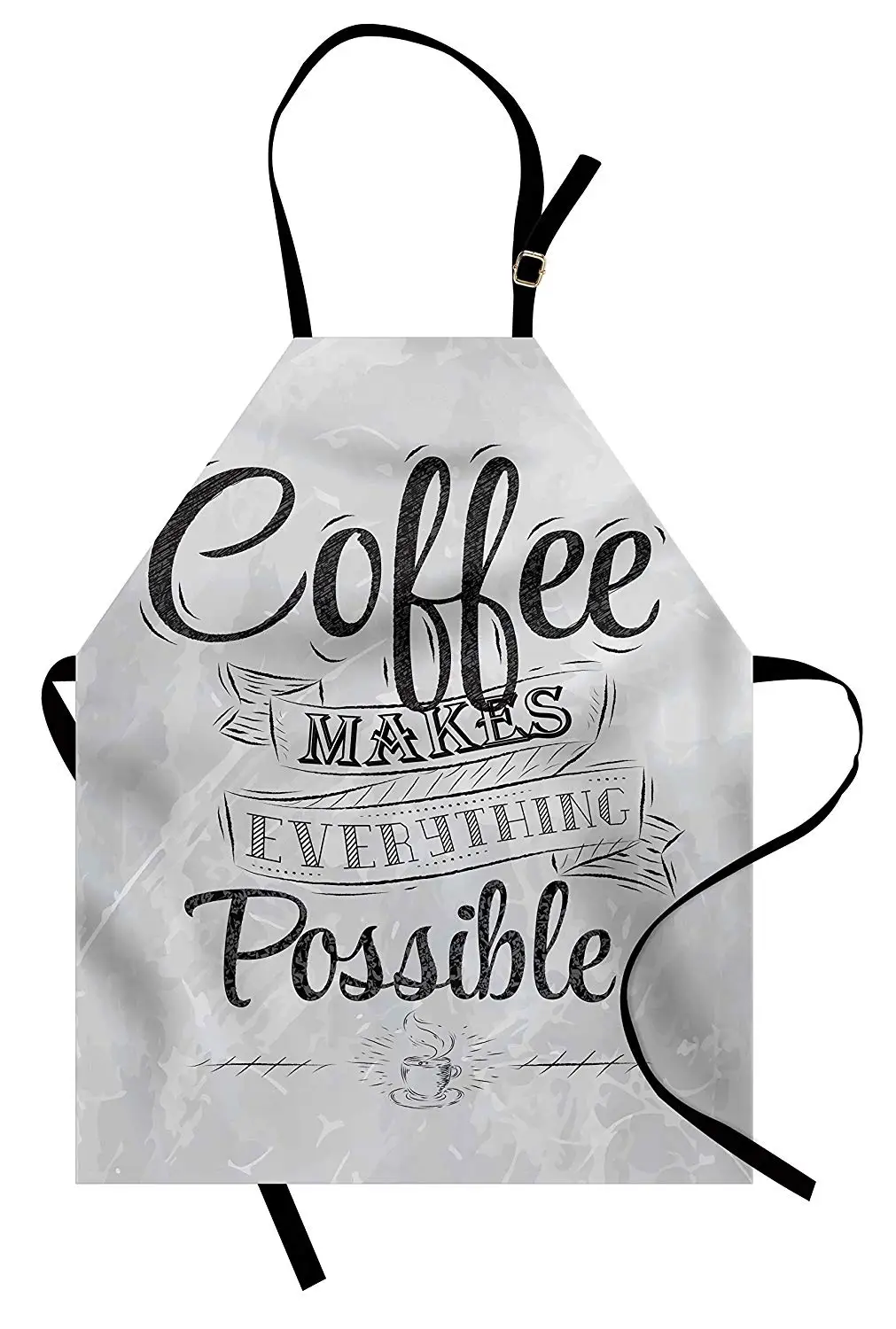 Coffee Apron Makes Everything Possible Quote Art Lifestyle Inspiration Idea Design Kitchen Bib for Cooking Baking | Дом и сад