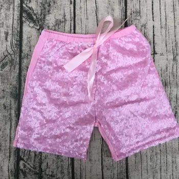 

wholesale baby Summer dance clothing sequins petti shorts for baby girls gold sparkle Matching