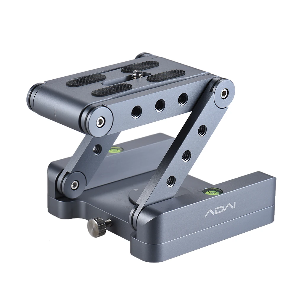 

Z-Shaped Flex Tilt Tripod Head Al Alloy Folding Head Quick Release Plate Stand for Canon Nikon Sony Pentax DSLR Camera